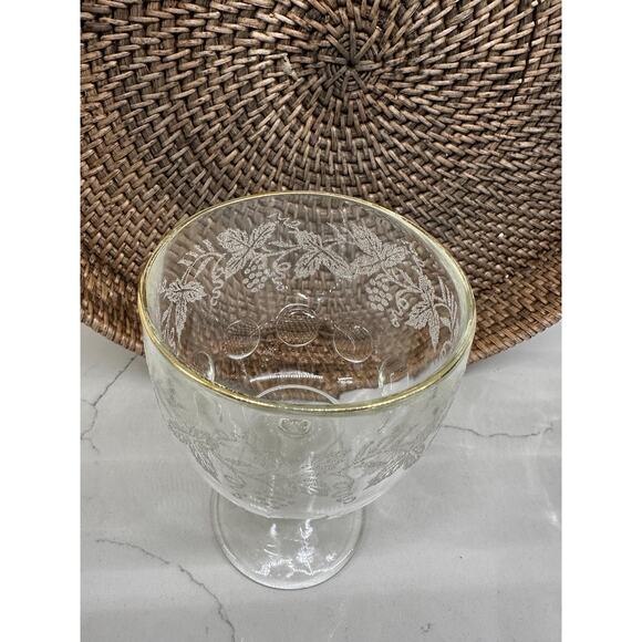 Bartlett Collins Water Goblets - Decoration 806 Clear (Gold Trim) -‎ Set of 4 - Picture 6 of 10